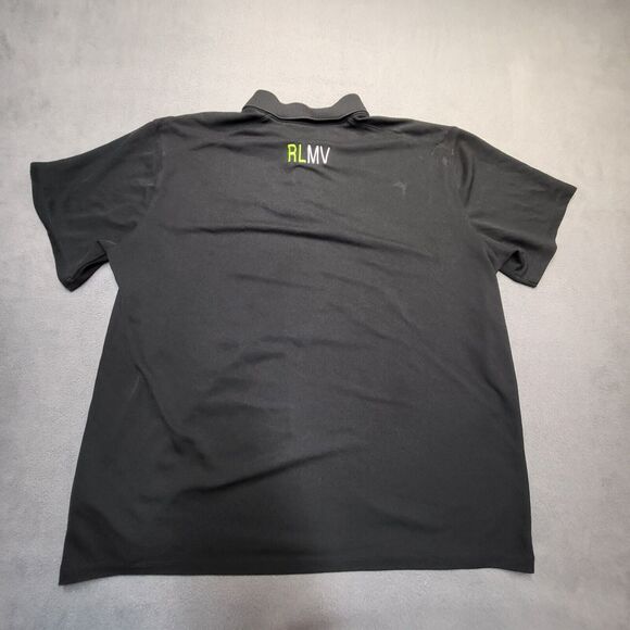 Nike Polo Shirt Mens XL Black Short Sleeve Embroidered Laethem Way - Picture 7 of 10